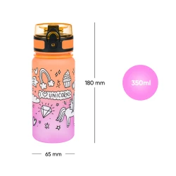 Tritanová láhev pro děti Gradient Jednorožec 350 ml Tritanová láhev pro děti Gradient Jednorožec 350 ml