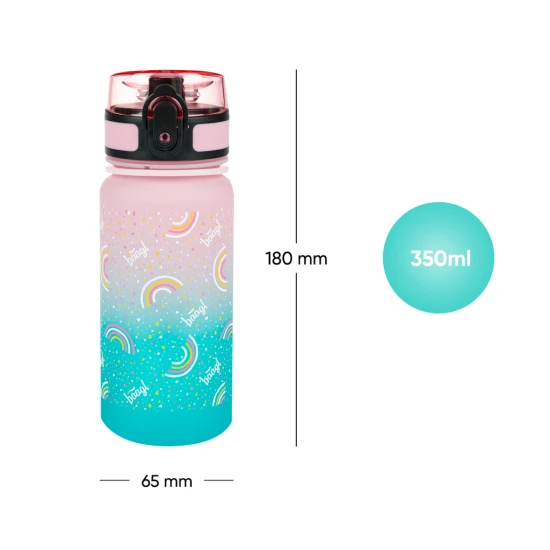 Tritanová láhev na pití Gradient Duha 350 ml