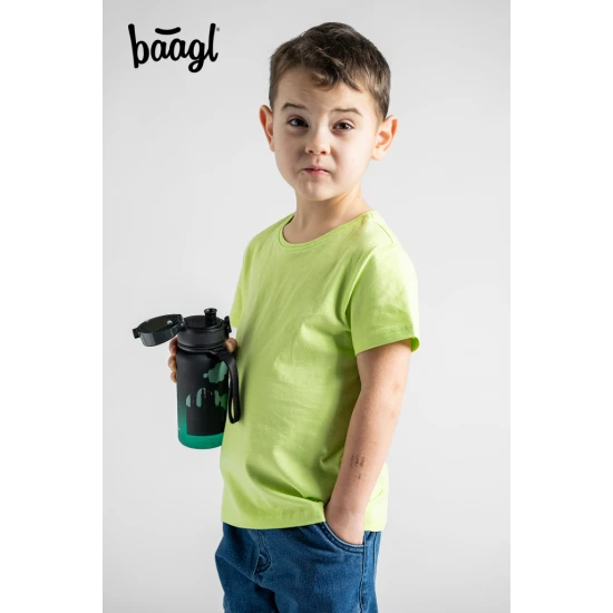 Baagl Tritanová láhev pro děti Gradient Drak 350 ml Tritanová láhev Gradient Drak 350 ml s uzamykatelným víčkem a poutkem