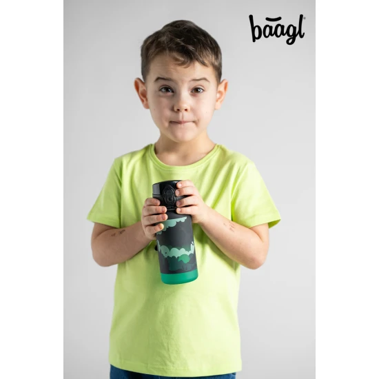 Baagl Tritanová láhev pro děti Gradient Drak 350 ml Tritanová láhev Gradient Drak 350 ml s uzamykatelným víčkem a poutkem