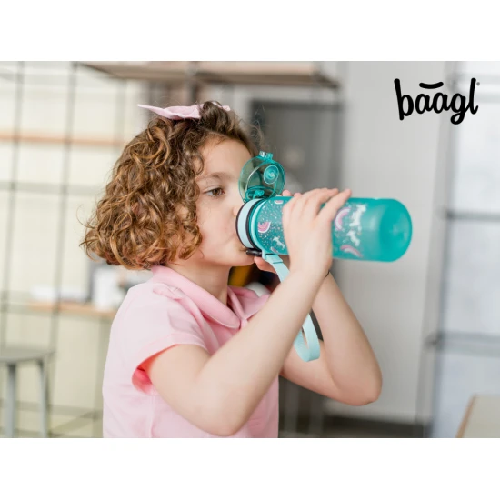 Baagl Tritanová láhev na pití Duha 500 ml Tritanová láhev pro děti s motivem Duha značky BAAGL