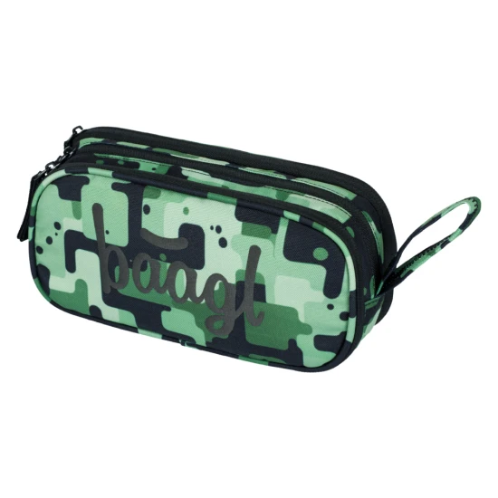 Penál etui Green s moderním designem a praktickými funkcemi, ideální pro uspořádání školních potřeb.