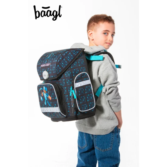 Školní taška Ergo Minecraft Blue Axe