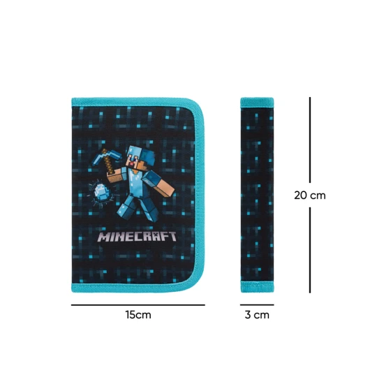 Penál jednopatrový Minecraft Blue Axe