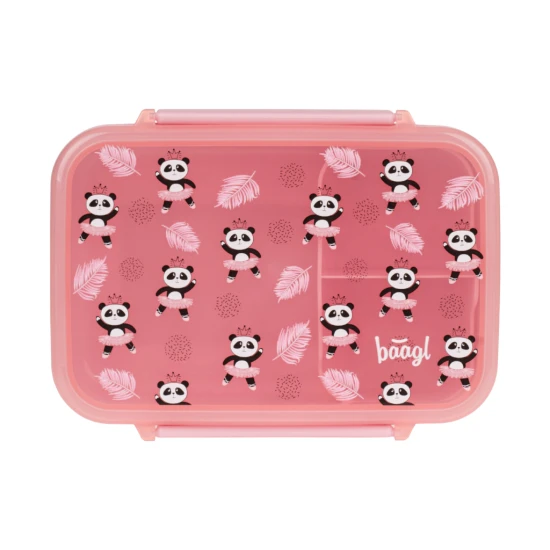 Svačinový box s přihrádkami Panda