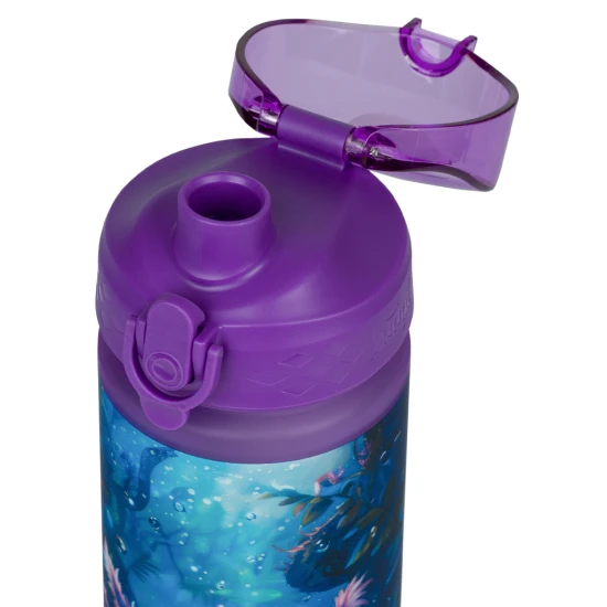 Tritanová láhev na pití Axolotl 500 ml s praktickým uzávěrem a veselým motivem.