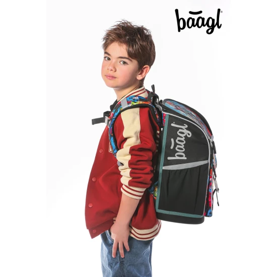 Školní batoh Zippy Skatepark – ergonomická batoh s originálním designem, výklopným otevíráním a reflexními prvky