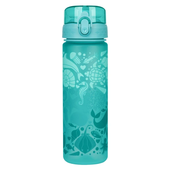 Tritanová láhev na pití Delfín 500 ml s praktickým uzávěrem a veselým motivem.