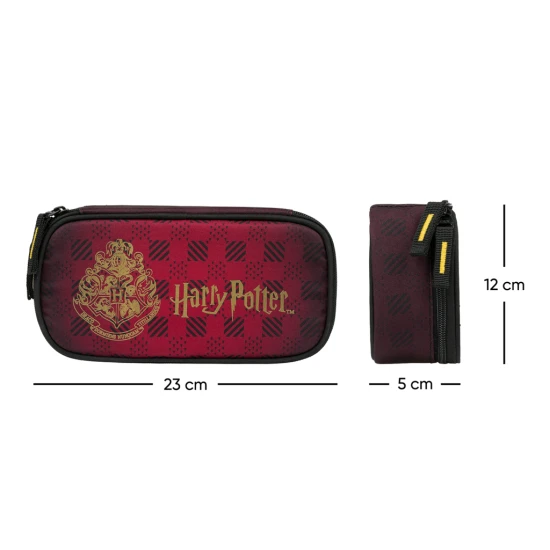 Penál etue Harry Potter Bradavice vínový