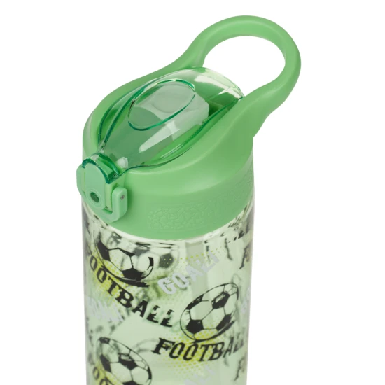 Tritanová láhev na pití s brčkem Fotbal 500 ml, BPA-free, praktická a odolná pro školáky a sportovce.