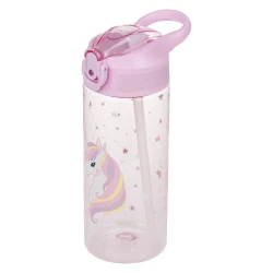 Tritanová láhev s brčkem Rainbow Unicorn 500 ml