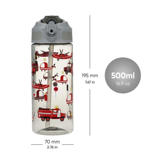 Tritanová láhev s brčkem Záchranáři 500 ml