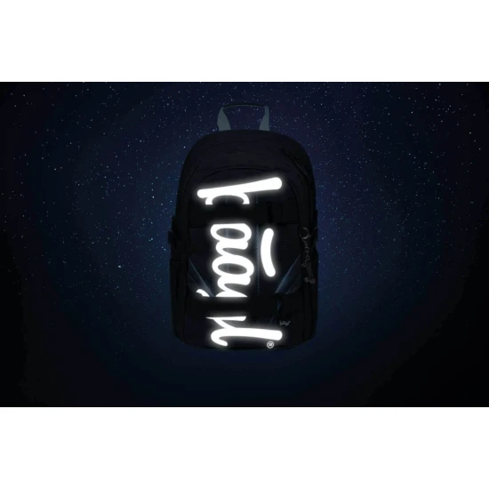 Školní batoh Skate Bluelight – ergonomický batoh se skateboardovými popruhy, reflexními prvky a přihrádkou na notebook