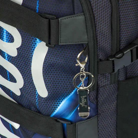 Školní batoh Skate Bluelight – ergonomický batoh se skateboardovými popruhy, reflexními prvky a přihrádkou na notebook