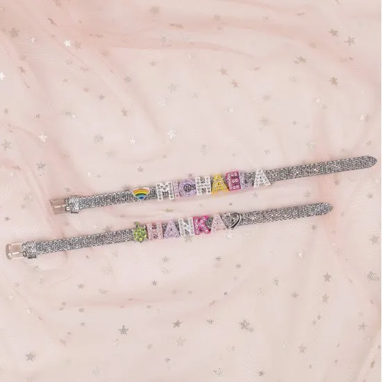 Stříbrný dětský náramek se jménem DISCO Nojomojo