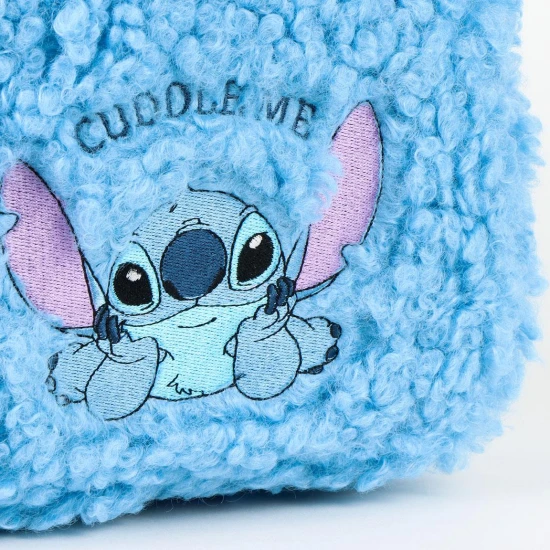 Dětský plyšový batoh modrý Stitch, pohodlný a hravý, ideální na výlety a do školky