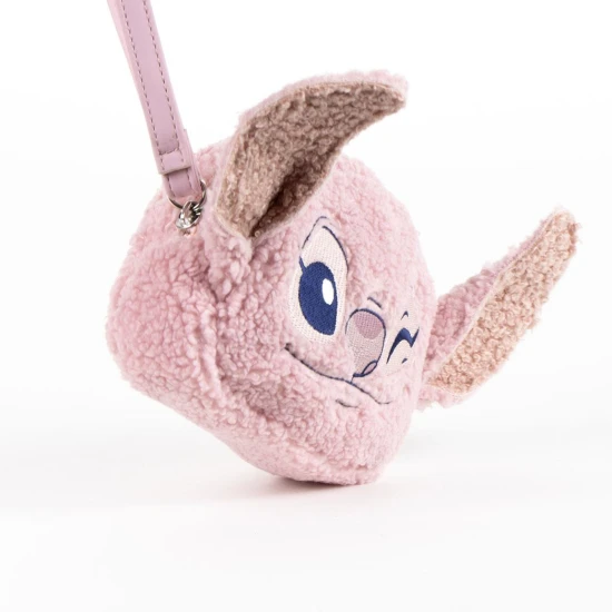 Plyšová kabelka Stitch růžová do ruky pro děti