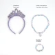 Set doplňků Frozen – barevná sada šperků pro děti obsahující čelenku, náhrdelník a náramek s hravým designem.