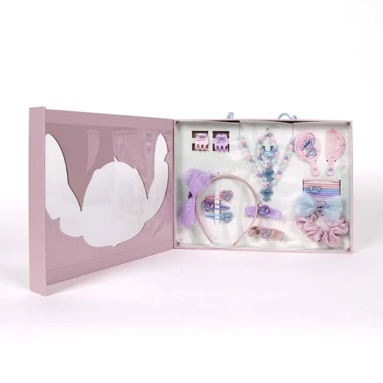 Stitch - barevná sada doplňků do vlasů, náramkem, řetízkem a prstenem pro děti