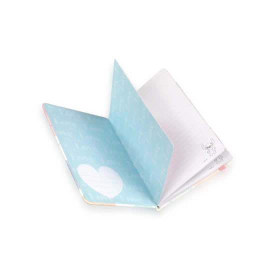 Zápisník A5 Stitch Pastel – elegantní zápisník s elastickou gumkou pro děti