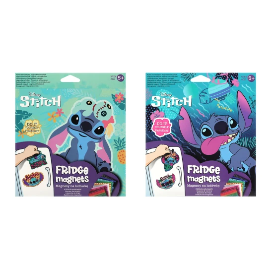DIY magnetky Stitch Blue – kreativní set pro výrobu magnetek s 10 barevnými fóliemi a 4 magnety