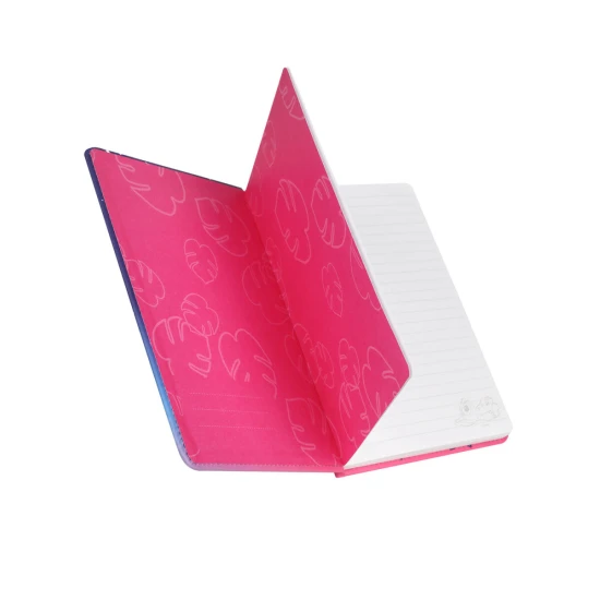 Zápisník Chill vibes A5 Stitch Black – elegantní zápisník s elastickou gumkou pro děti