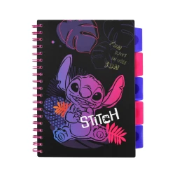 Zápisník spirálový B5 se záložkami Stitch Black Zápisník spirálový B5 se záložkami Stitch Black