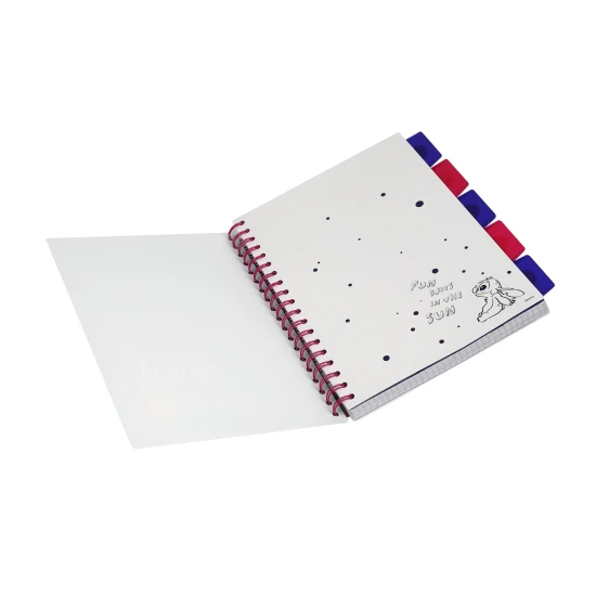 Poznámkový blok B5 Stitch Black s barevnými záložkami a veselým motivem Disney postavičky Stitch