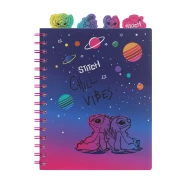 Zápisník spirálový Chill vibes A5 se záložkami Stitch Black