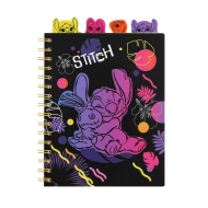 Zápisník spirálový A5 se záložkami Stitch Black