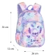 Dětský batoh Toby Stitch Pastel s polohovatelnými ramenními popruhy a bezpečnostní píšťalkou.