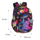 Školní batoh Coolpack Prime Stitch Black se dvěma přihrádkami a polstrovanými ramenními popruhy.