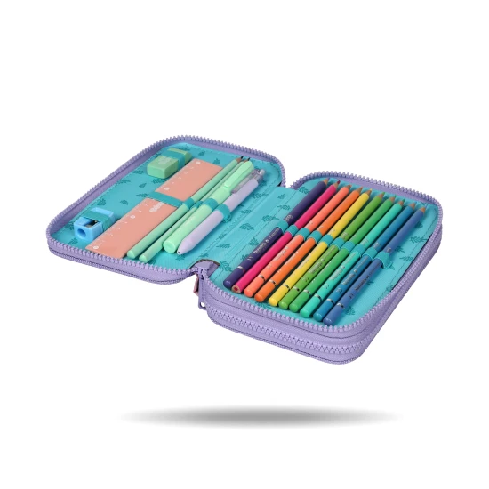Dvoupatrový penál s vybavením – Stitch Pastel pro školáky