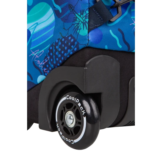 Školní batoh Jack na kolečkách Stitch Blue se dvěma prostornými komorami a reflexními prvky pro dětskou bezpečnost.