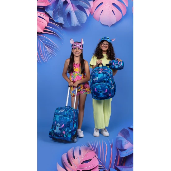 Školní batoh Coolpack Rider Stitch Blue se dvěma přihrádkami a polstrovanými ramenními popruhy.