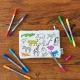 Penál World map na vybarvování s fixy eatsleepdoodle