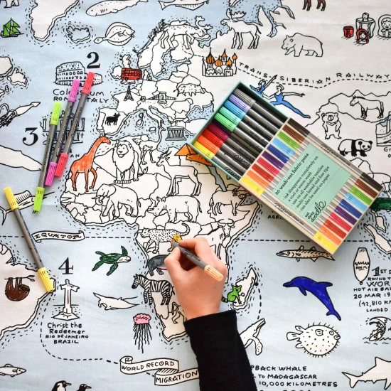 Vypratelné fixy s dvojitým hrotem – pestré odstíny