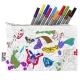 Penál Butterfly na vybarvování s fixy eatsleepdoodle