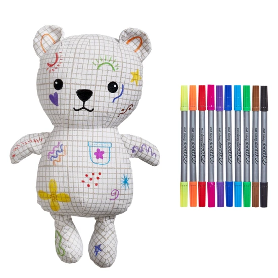 Kreativní Medvídek Artie Colour-in k vybarvení s omyvatelnými fixy