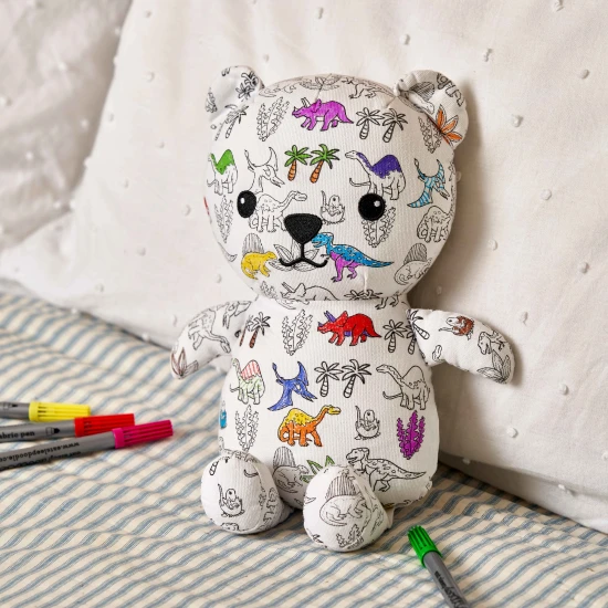 Kreativní Medvídek Artie Dino k vybarvení s omyvatelnými fixy