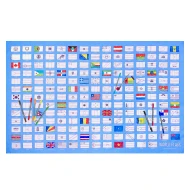 Ubrus na vybarvení World flags Vymaluj a oper Ubrus na vybarvení World flags Vymaluj a oper