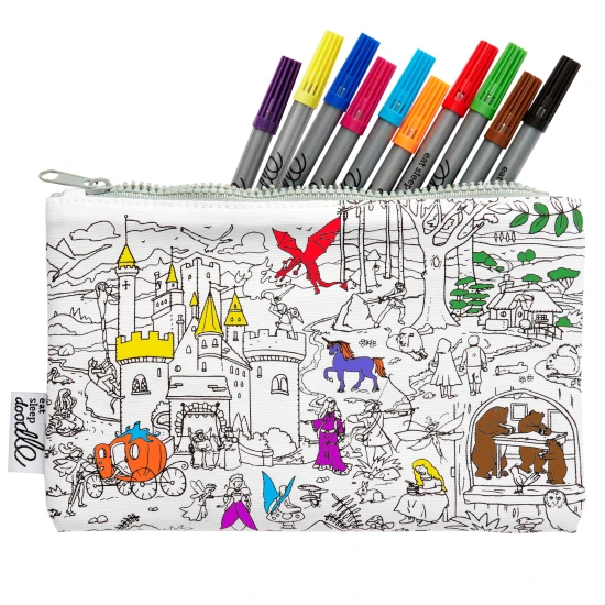 Penál Fairytale & legends k vybarvování s fixy eatsleepdoodle