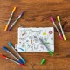 Penál World map na vybarvování s fixy eatsleepdoodle