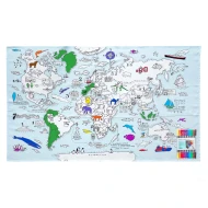 Ubrus na vybarvení World map Vymaluj a oper Ubrus na vybarvení World map Vymaluj a oper