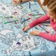 Ubrus na vybarvení World map – Pro děti, které objevují svět a zvířata