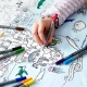 Ubrus na vybarvení World map – Pro děti, které objevují svět a zvířata