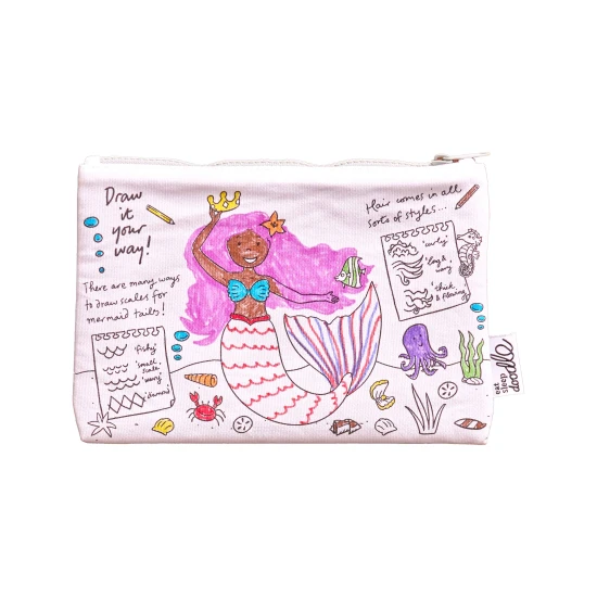 Penál Mermaid k vybarvování s fixy eatsleepdoodle