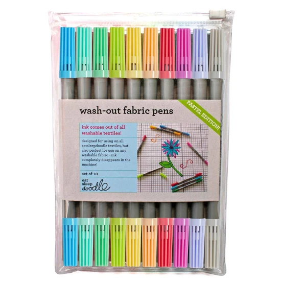 Oboustranné fixy s dvojitým hrotem vypratelné 10 ks Pastel