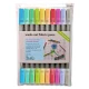Oboustranné fixy s dvojitým hrotem vypratelné 10 ks Pastel