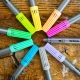 Oboustranné fixy s dvojitým hrotem vypratelné 10 ks Pastel